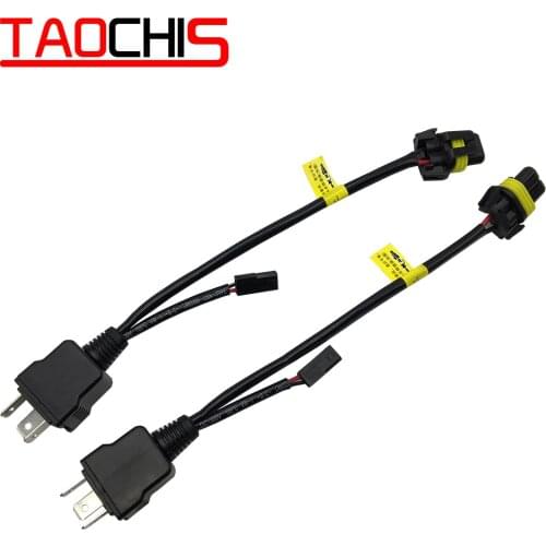TAOCHIS Bi Xenon 35W 55W H4 12V 2pcs cable wire Harness For H4 9003 Hi/Lo Bi-Xenon HID Bulbs Wiring Controllers Play and plug