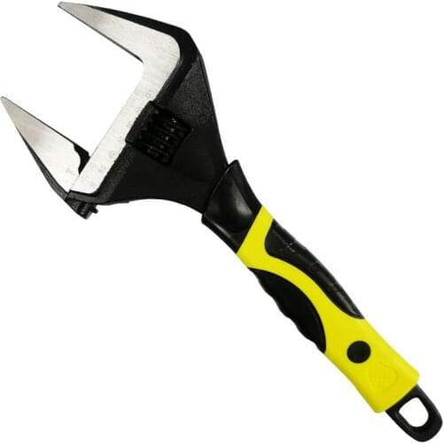 6" 8" 10" 12" Adjustable Wrench Universal Spanner Large Extra Wide Jaw Key Nut Wrench Enlarge Open Capacity Nut Pipe Tool