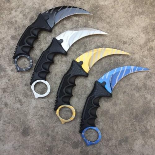 Hot ! Handmade Hunting Karambit Knife CS GO Never Fade Counter Strike Fighting Survival Tactical Knife Claw Camping knives Tools