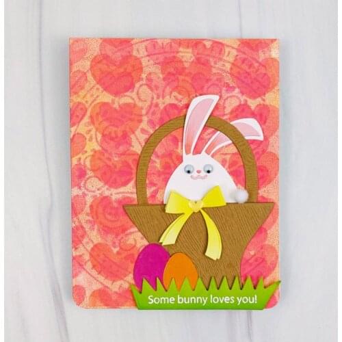 Happy Easter Rabbit Metal Cutting Dies New 2021 Easter Egg Rabbit Decorative Embossing Papercard Crafts Die