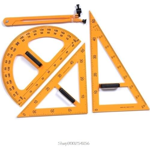 Multifunction Teaching Ruler Set Triangle Compasses Protractor Measurement Ruler Math Geometry Tools N06 20 Dropship