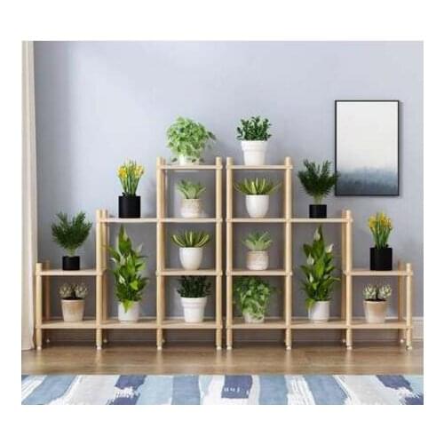 Indoor flower wears ou shiji of real wood balcony sitting room multilayer family use special originality flowerpot wears high-gr