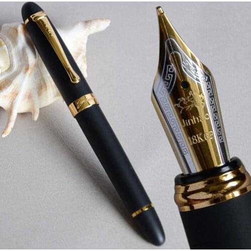 FOUNTAIN PEN 18KGP 0.7mm BROAD NIB JINHAO X450 MATTE BLACK / GOLDEN BUSINESS GIFT WHITE RED PINK 21 COLORS FOR CHOICE JINHAO 450