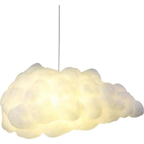 Nordic simulation Cloud Pendant Light for Living Room Restaurant Kids Room Silk Cotton Led indoor Decor Lighting