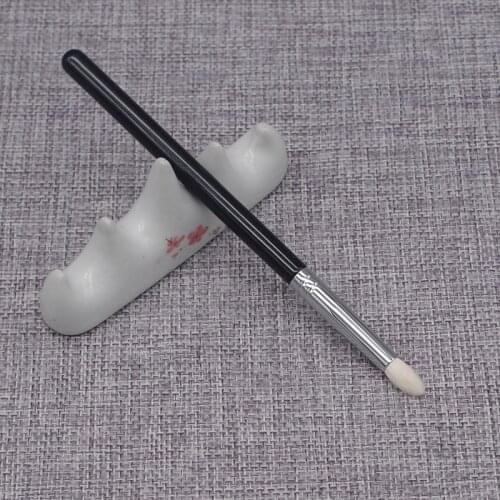 C08 Professional Handmade Make Up Brush Pencil Eye Shadow Brush Soft Saikoho Goat Hair Cosmetic Tools Black Makeup Brushes