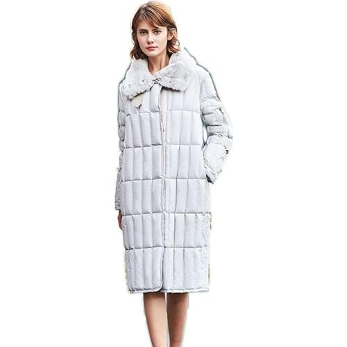 2019 Down Jacket Female Vintage Ultralight Winter Down Coat Women Long Warm Parka White duck down jackets high quality