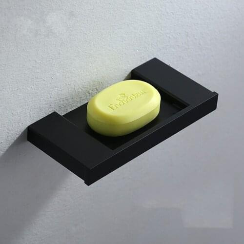 Luxury Black 304 Stainless steel bathroom soap holder soap basket dish box Bathroom accessories hardware