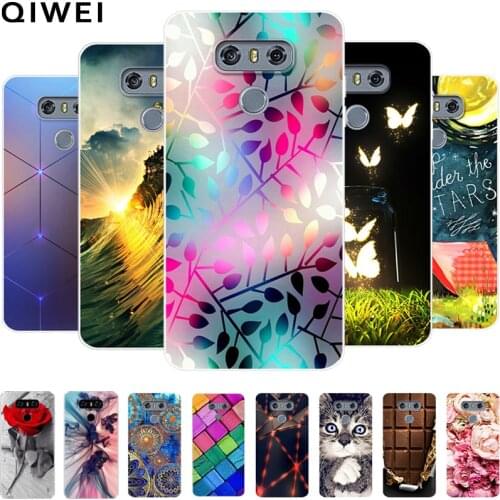 For LG G6 Case 5.7 Slim Colorfuled Printed Soft TPU Silicone Back Cover Coque for LG6 LGG6 G 6 Mobile Phone Bag Cases Shell Capa