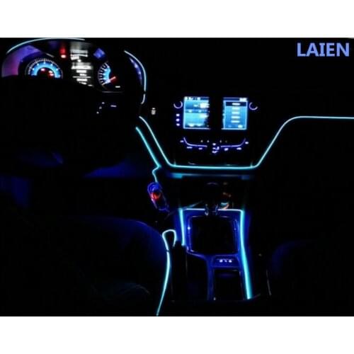 Universal 2.3 mm 3M Car Styling Flexible Neon Light EL Wire Rope Decoration Strip with Controller for seat audi toyota VW OPEL