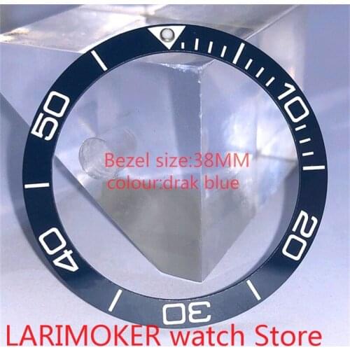 Brand new high quality 38mm green rotating glass bezel suitable for 40mm mens watch automatic winding