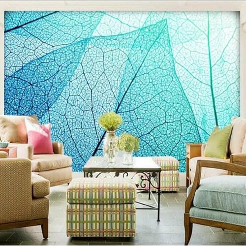 YOUMAN Customizable Modern Photo Mural Wallpaper 3d Abstract Leaf Bedroom Study Sofa Background Non-Woven Wallpaper Home Decor