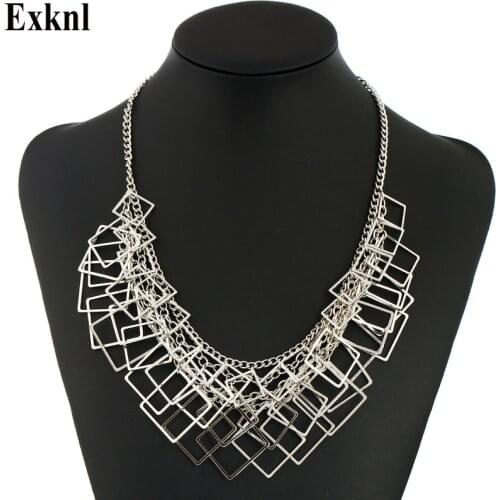 Exknl Choker Necklace Female 2019 Fashion Jewelry Maxi Statement Necklaces For Women Multilayer Collier Vintage Large Chocker