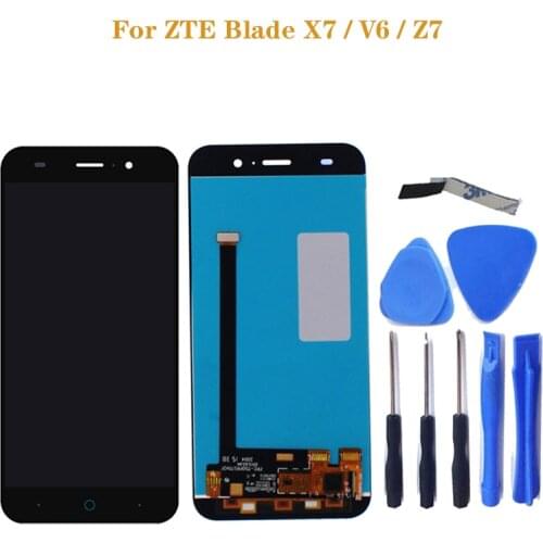 For ZTE Blade X7 display V6 T660 T663 LCD Monitor Touch Screen Digitizer Screen Accessories for ZTE Blade X7 V6 Z7 LCD+tools