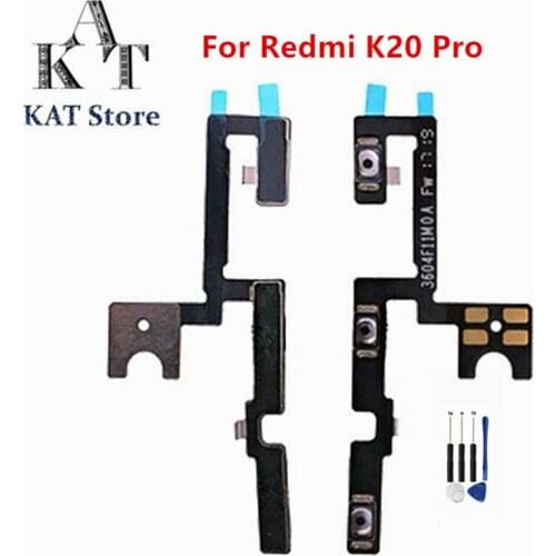 1Pcs For xiaomi Redmi K20 K20 Pro Power on/off Volume Button Flex Cable +Tools Replacement Parts