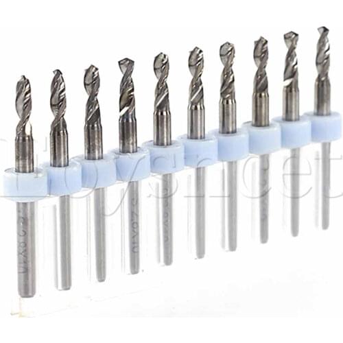 10 Pcs Diameter 2.85mm Import Carbide PCB Drill Bits Print Circuit Board Mini CNC Drilling Bit Set Metalworking Tools