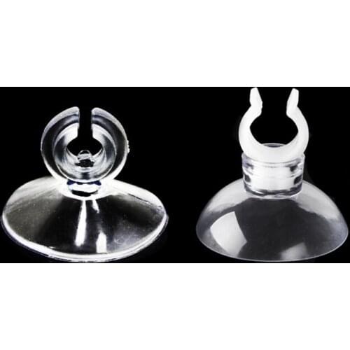 100pcs/lot 5mm Aquarium Sucker Suction Cup Holder for Fish Tank Air Pump Airline Tube Transparent Aquarium Air Pump