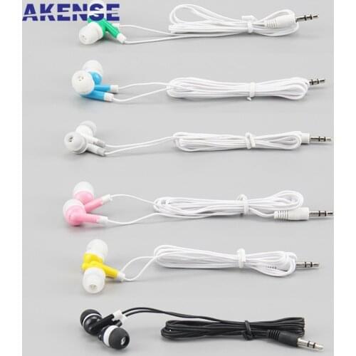 100pcs/lot Cheapest Gift Earphone For School Wholesale Wired Super 3.5mm Colorful Headset Earbud for Iphone Samsung MP3 4