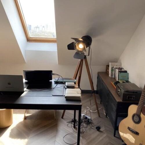 American Retro Solid Wood Led Floor Lamp Table Lamp Living Room Study Home Decor Standing Light Bedroom Bedside Lamp Searchlight