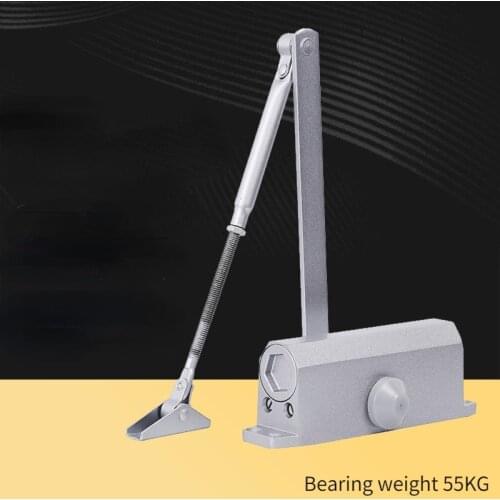 Automatic Door Closers Security System Adjustable Closing/Latching Speed Aluminium for Left and Right Hand Doors 45-55Kg