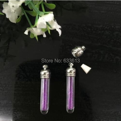 Free ship! 300pcss/lot tube glass vial pendant , glass pendant , glass bottle, diy clear glass globe display with cap plug