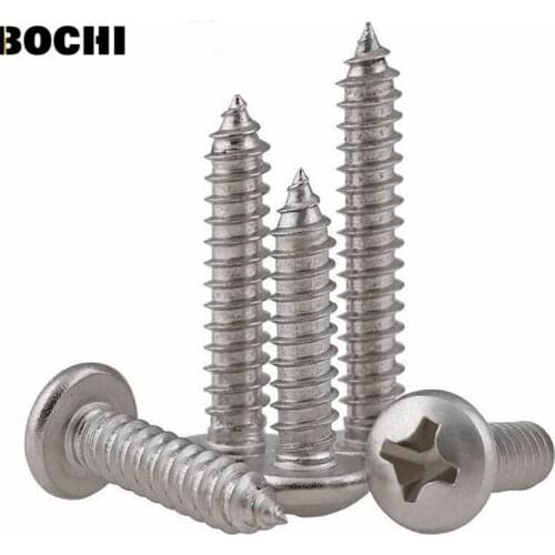 GB/T845 Large round pan Head Self Tapping M3.5 M4 316Stainless Stee Screws phillips Umbrella Head Self-Tapping Screw