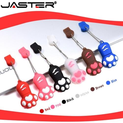 JASTER 64Gb cartoon full M cat claw USB flash drive USB 2.0 4Gb 8Gb 16Gb 32GB Pendrive gift USB