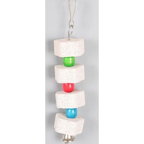 Bird Teeth Grinding Stone Stringed Wholesome Mineral Pet Teeth Cleaner for Hamster Pet Products Bird Accessories equipment tool