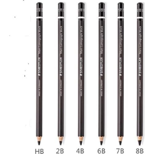 STAEDTLER black rod HB 2B 4B 6B 7B 8B pencils 6pcs/lot