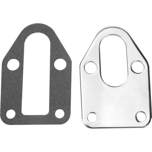 80%HOT High Hardness with Gasket Stainless Steel SBC Fuel Pump Mounting Plate for Chevy 283 305 327 350 383 400