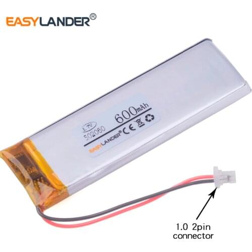 482059 502060 3.7V 600mAh Li-polymer battery for GPS DVR mp3 mp4 bluetooth Hearing aid mobile Reading pen Beauty equipment