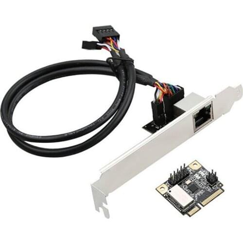 Mini PCI-E to Gigabit Network Card 1000M RJ45 Port Wired PCIe Desktop PC Network Card RTL8111H Mini PCI Express Adapter