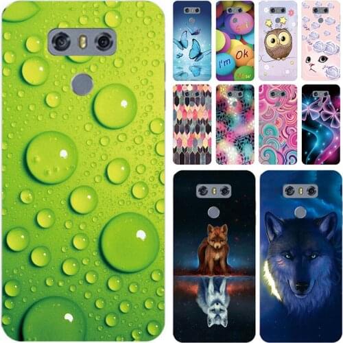 Soft Phone Case for LG G6 G 6 H870 H873 H870DS Cases Panda Funda Colorful Flower Silicone TPU Back Cover Shell