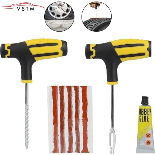 Free ship Car Tire Repair Kit Auto Bike Car Tire Tyre Cement Tool Puncture Plug Practical Hand Tools for Car Accessories