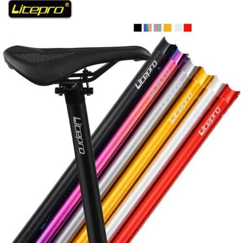 Litepro Ultralight seatpost For Fnhon Folding Bike CNC Aluminum Alloy 33.9 * 600MM Seatpost 338G Seat Post Rod Pipe Seat Tube