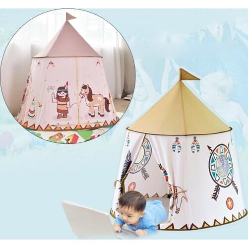 Portable Kids Tent Baby Play House Ball Pool Children’s Tent Outdoor Campaign Tipi Tent ChildrenS Room Toy Birthday Gift
