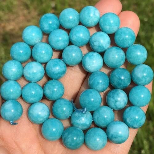 Natural Stone Blue Cloud Persia Jades Chalcedony Beads Round Loose Spacer Beads For Jewelry Making DIY Bracelet 4/6/8/10/12mm