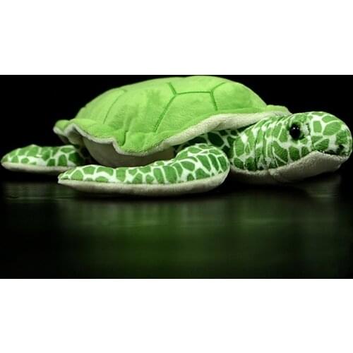 30CM Lifelike Green Turtle Plush Toys Extra Soft Tortoise Stuffed Toy Sea Animals Plushie Birthday Gifts For Kids