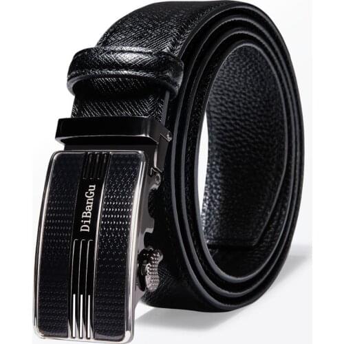 Famous Brand Belt Men Top Quality Genuine Luxury Leather Belt For Men Black Strap Male Metal Automatic Buckle Barry.Wang