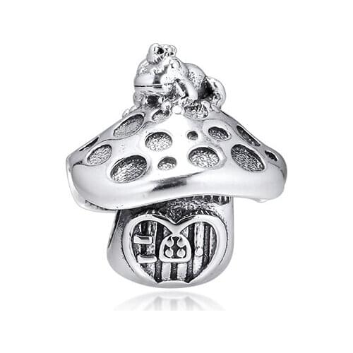 GPY Mushroom & Frog Charms 925 Original Fit Pandora Bracelet Sterling Silver Charm Beads for Jewelry Making Jewellery