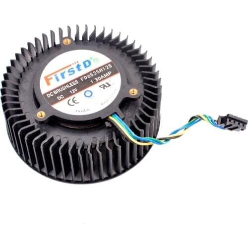 FD6525H12S 12V 1.30A for AMD Radeon R9 270/270X 470 480 graphics card cooling fan