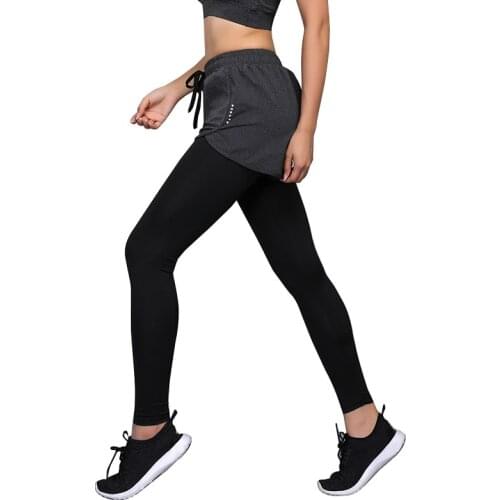 Women Sport Fitness Yoga Pants Running Shorts 2 In 1 Tights Women Jogging Femme Legging Compression Workout Training Trousers