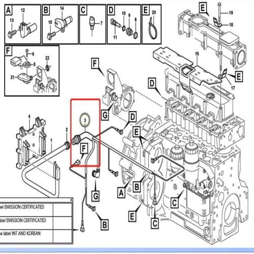 High Quality 21547101 VOE 21547101 Injector Wiring Harness for EC135B EC140B Excavator Cable Wire Injection Harness