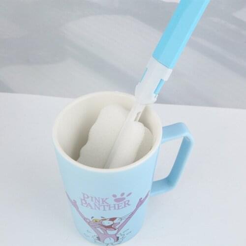 1pcs Long Handle Sponge Cleaning Brush Daily Use the Department Store Insulated Cup Brush Simple And Durable Deconstructable