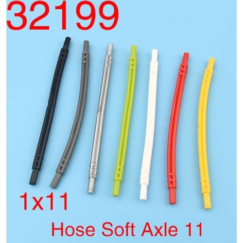 10pcs 32199 high-tech building blocks 1x11 flexible shaft 11 Soft cross shaft parts moc accessories