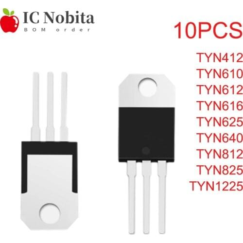 10PCS TYN412 TYN610 TYN612 TYN616 TYN625 TYN640 TYN812 TYN825 TYN1225 Unidirectional SCR Thyristor TO-220