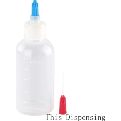 50ml Oil Bottle Oiler Epoxy Dispensing Bottles and 25G PP Dispensing Needles Pack of 2