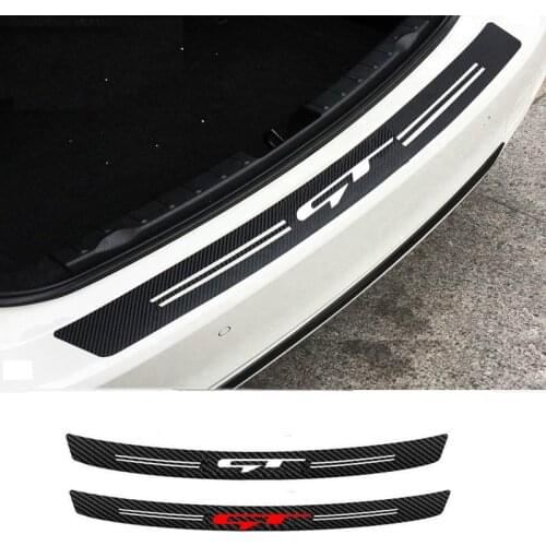 Mutips carbon fiber GT car rear bumper protection sticker accessories auto for kia rio x-line sportage R Stinger Venga ceed soul