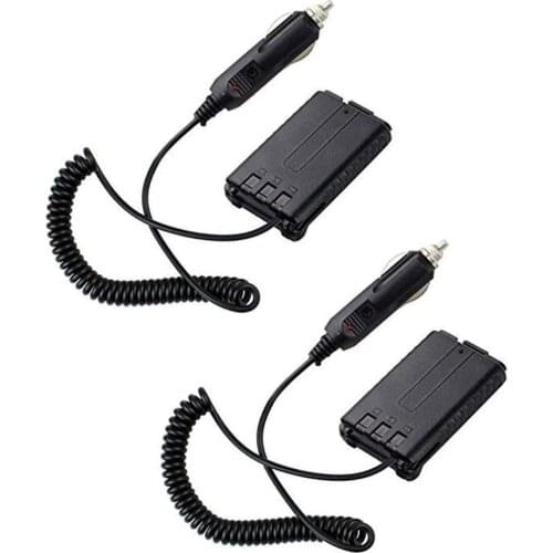 Battery Eliminator Car Charger for UV-5R UV-5R Pro UV-5RC UV-5RD UV-5RE UV-5R+ UV-5RA UV-5RA+ UV-5RB UV-5RE Plus (2Pack)