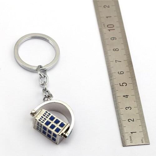 Doctor Keychain London Telephone Booth Police Station Key Chain Ring Big Ben Inspired Chaveiro Accessory