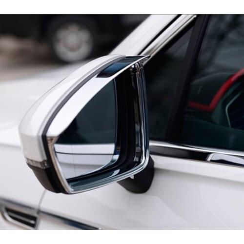 For Volkswagen CC 2012-2017 2018 2019 Car Rearview Mirror Rain Eyebrow ABS Chromium Shade Shield Rain Trims Car Styling Parts